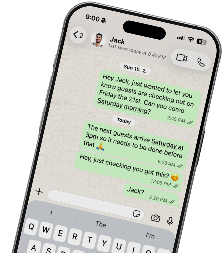 Managing cleanings manually